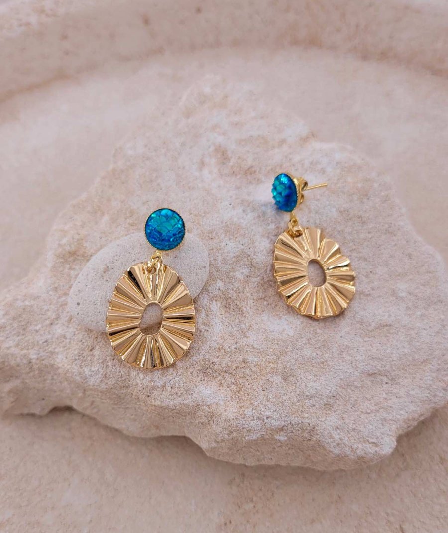 Boucles d'oreilles ondulées