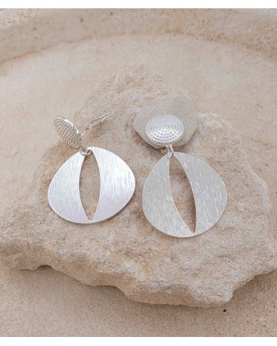 Boucles d'oreilles clip géométriques (non percées)