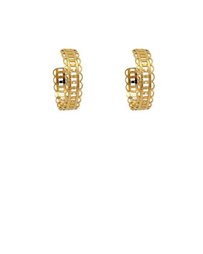 Boucles d'oreilles créoles acier doré 3,5 cm