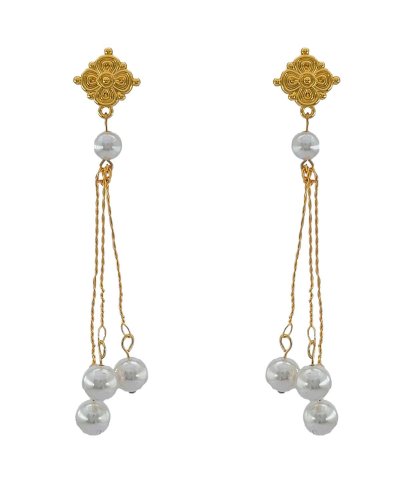 Boucles d'oreilles pendantes perles
