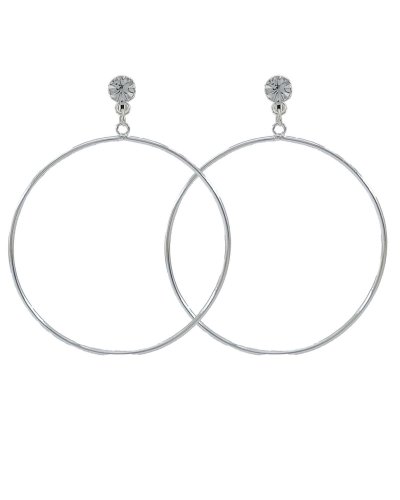 Grandes boucles d'oreilles à clips anneau fin argenté  - L'Ultra-confort par Tara Pépita