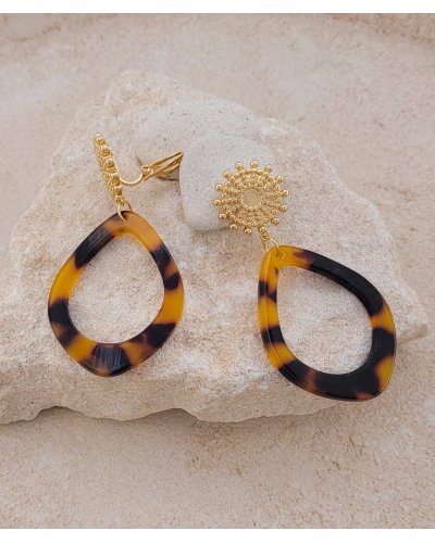 Boucles d'oreilles à clips légères façon écailles - L'Ultra-confort par Tara Pépita