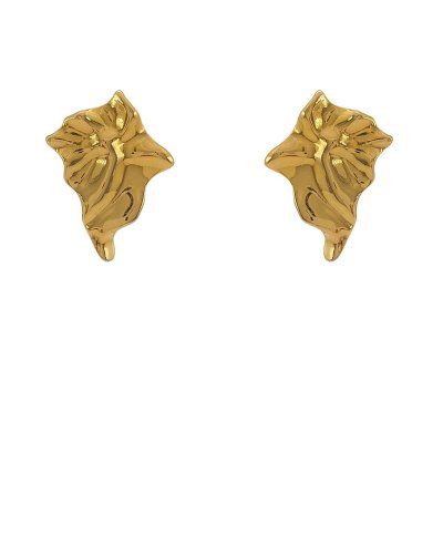 Clip d'oreilles acier doré lys