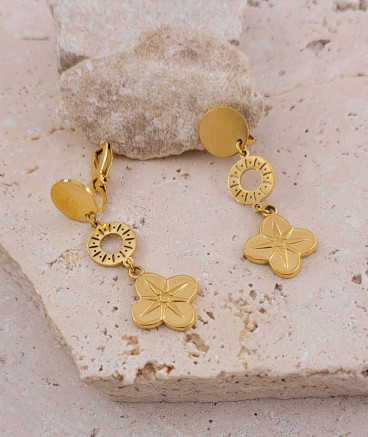 Boucles d'oreilles à clips  dorées, classiques et élégantes pour oreilles non percées - L'ultra-confort par Tara Pépita