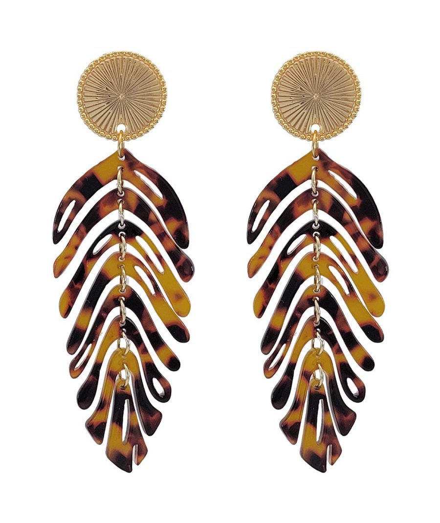 Boucles D'oreilles Longues Pendantes En Nacre Brillante - 9cm, Argenté, Occasion