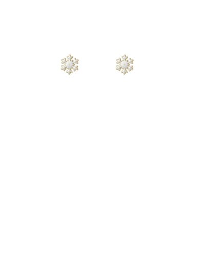 Amusantes boucles oreilles puces à clip flocon blancs pour les fillettes, oreilles non percées - Pépita by Tara Pépita