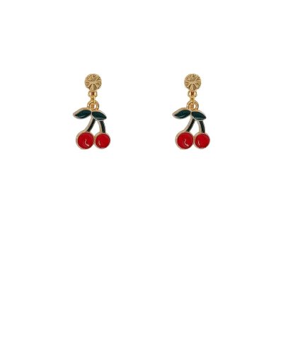 Boucles oreilles clips cerises