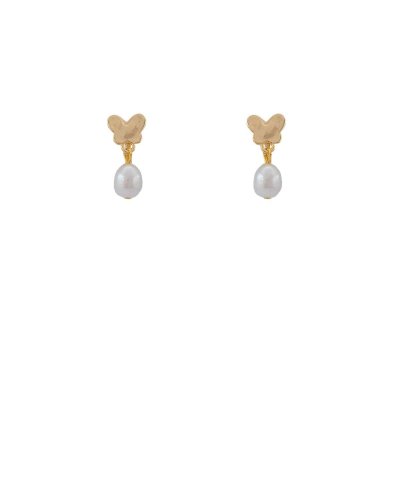 Boucles oreilles clips perle blanche adorables pour filles