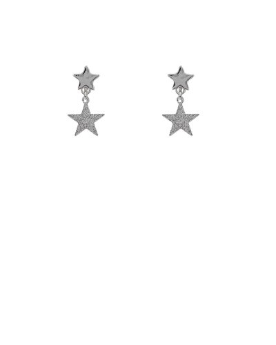 Petites boucles oreilles clips étoiles rhodiées pour filles, oreilles non percées