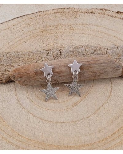 Petites boucles oreilles clips étoiles rhodiées pour filles, oreilles non percées