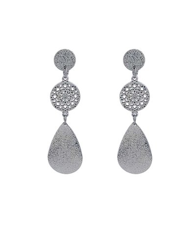 Boucles d'oreilles rhodiées ultra légères hypallergéniques