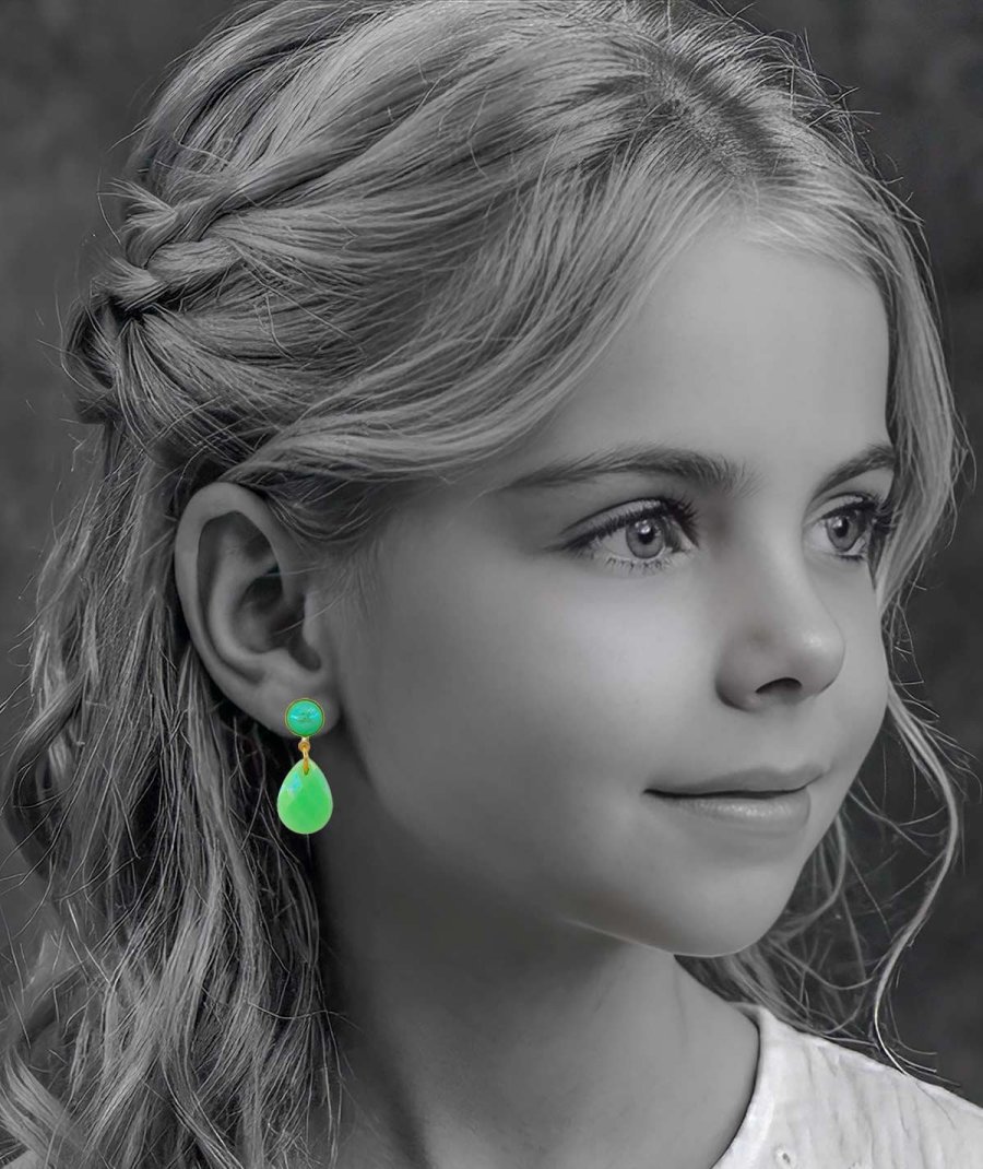 HIFOT 8 Paires Boucle D'oreille Clip Femme, Or Fausse Perle Argent