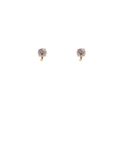 Boucles oreilles clips strass doré filles