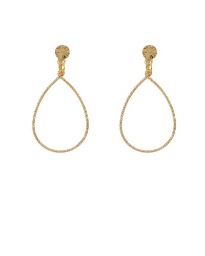 Petites boucles d'oreilles clips torsadée dorée Ultra-confort – Création Tara Pépita