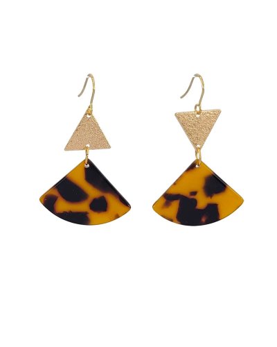 Boucles oreilles asymétriques écailles