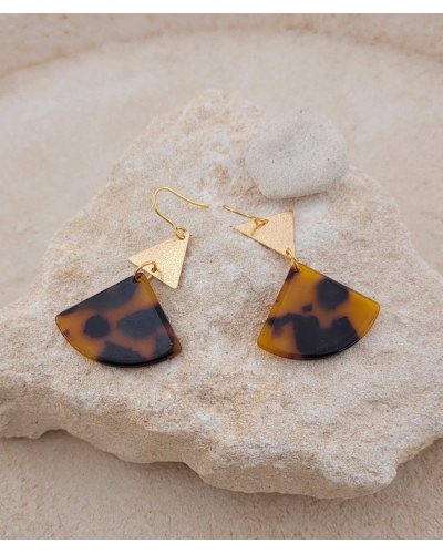 Boucles oreilles asymétriques écailles