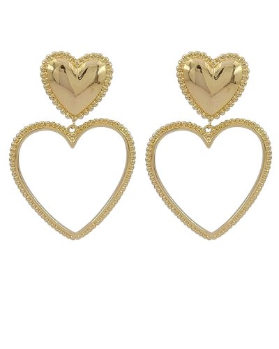 Boucles d'oreilles à clip coeurs dorés Ultra-confort pour lui dire je t'aime