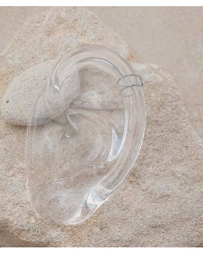Ear cuff non percé en acier, idéal pour l'été, il se porte et s'installe facilement sur le cartilage de l'oreille - Sans perçage