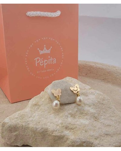 Boucles oreilles clips perle blanche adorables pour filles