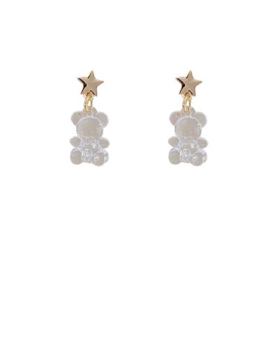 Boucles oreilles à clip nounours transparent pour les filles sans perçage - Pépita by Tara Pépita
