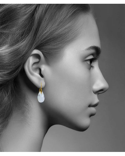 Boucles d'oreilles plaqué or cristal