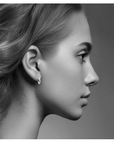 Créoles à clip roses 13 mm ultra confort – Création Tara Pépita