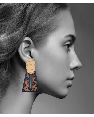 Grandes boucles oreilles léopard