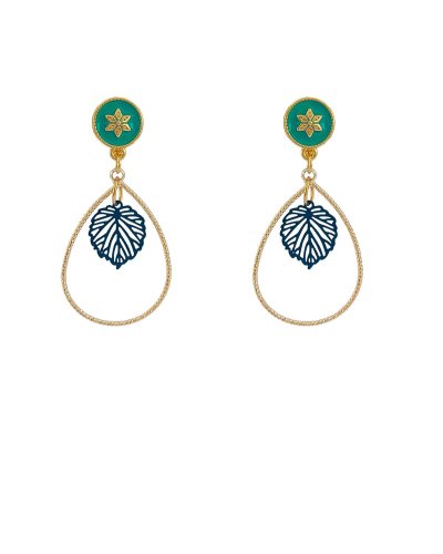 Boucles d'oreilles torsadées 2 verts