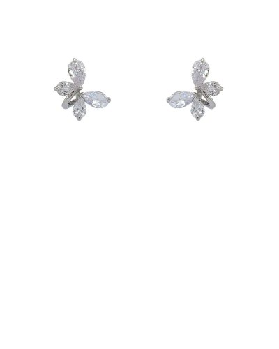 Boucles d'oreilles à clip en zirconium papillon - Collection Clips précieux
