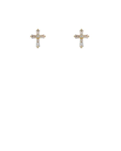 Puces à clip zirconium croix - Collection Clips précieux