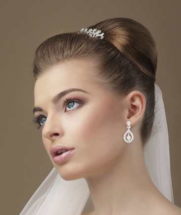 Boucles d'oreilles strass (clous) mariage