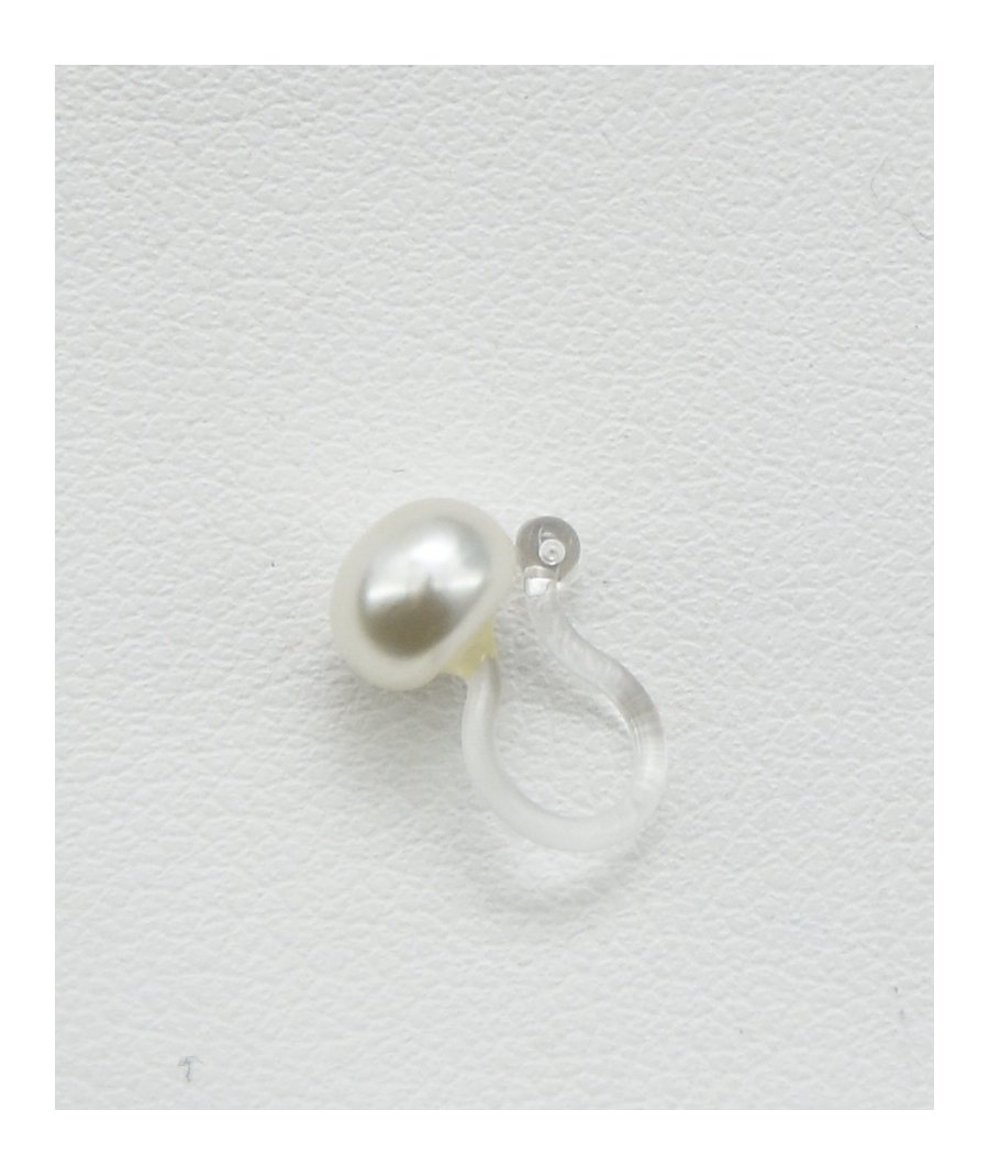 Boucles D'oreilles Clip Or Perles Strass - Non Percées, Goutte Blanche YW8